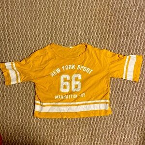H and m , cropped , yellow , NYC , tee , kids 12-14